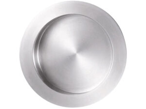 Circle Flush Pull For Sliding Doors (60Mm Diameter), Aluminium Stainless Steel Effect