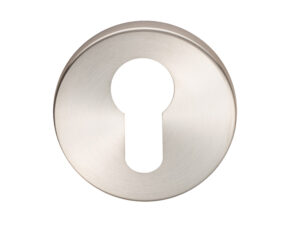 Eurospec Euro Profile Stainless Steel Escutcheons (6Mm Rose), Satin Stainless Steel