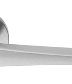 Eurospec Shaped Stainless Steel Door Handles - Satin Stainless Steel (Sold In Pairs)