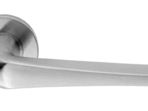 Eurospec Shaped Stainless Steel Door Handles - Satin Stainless Steel (Sold In Pairs)