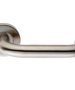 Eurospec Nera Return To Door Handles On Slim Fit 6Mm Rose - Grade 304 Satin Stainless Steel (Sold In Pairs)