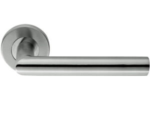 Eurospec Julian Mitred Stainless Steel Door Handles - Polished Or Satin Stainless Steel (Sold In Pairs)