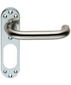 Eurospec Stainless Steel Safety Lever On Inner Backplate, Satin Or Polished Stainless Steel (Sold In Pairs)