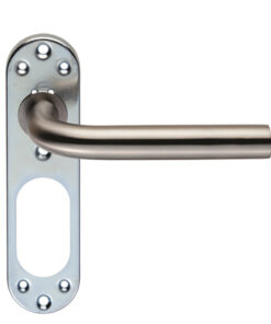 Eurospec Stainless Steel Straight Lever On Inner Backplate, Satin Stainless Steel (Sold In Pairs)