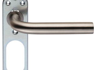 Eurospec Stainless Steel Straight Lever On Inner Backplate, Satin Stainless Steel (Sold In Pairs)