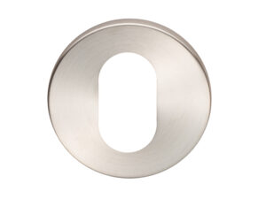 Eurospec Oval Profile Stainless Steel Escutcheons (6Mm Rose), Satin Stainless Steel