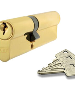 Eurospec Mp5 Euro Profile British Standard 5 Pin Double Cylinders, (Various Sizes) Polished Brass