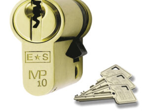 Eurospec Mp10 Euro Profile British Standard 10 Pin Single Cylinders, (Various Sizes) Polished Brass