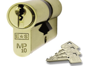 Eurospec Mp10 Euro Profile British Standard 10 Pin Double Cylinders, (Various Sizes) Polished Brass