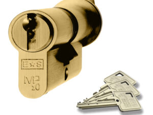 Eurospec Mp10 Euro Profile British Standard 10 Pin Cylinders And Turn, (Various Sizes) Polished Brass