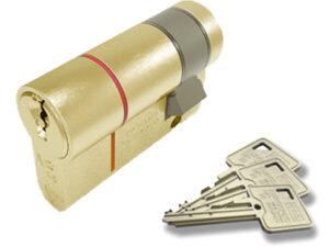 Eurospec Mpx6 Euro Profile British Standard 6 Pin Single Cylinders (Various Sizes), Polished Brass