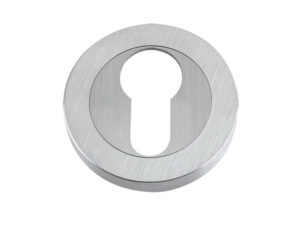 Zoo Hardware Da-T Euro Profile Escutcheons, Satin Chrome