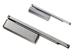 Eurospec Enduromax Dda Compliant Surface Mounted Slim H.E Door Closer, Spring Variable Power Size 2-4, Various Finishes