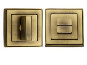 Heritage Brass Art Deco Square (54Mm X 54Mm) Turn & Release, Antique Brass