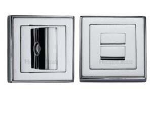 Heritage Brass Art Deco Square (54Mm X 54Mm) Turn & Release, Polished Chrome