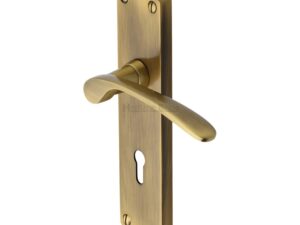 Heritage Brass Diplomat Antique Brass Door Handles (Sold In Pairs)