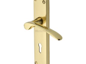 Heritage Brass Diplomat Polished Brass Door Handles(Sold In Pairs)