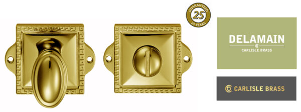 Greek Key Turn & Release, Stainless Brass