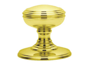 Delamain Plain Concealed Fix Mortice Door Knob, Polished Brass (Sold In Pairs)