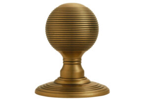 Delamain Reeded Concealed Fix Mortice Door Knob, Florentine Bronze (Sold In Pairs)