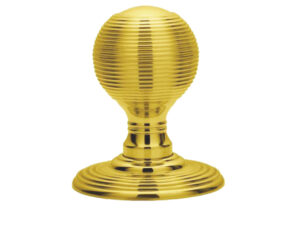 Delamain Reeded Concealed Fix Mortice Door Knob, Polished Brass (Sold In Pairs)