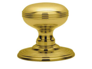 Delamain Ringed Concealed Fix Mortice Door Knob, Polished Brass (Sold In Pairs)