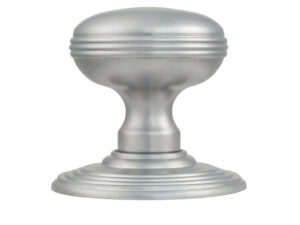 Delamain Ringed Concealed Fix Mortice Door Knob, Satin Chrome (Sold In Pairs)