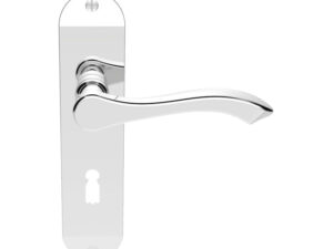 Andros Door Handles On Backplate, Polished Chrome (Sold In Pairs)