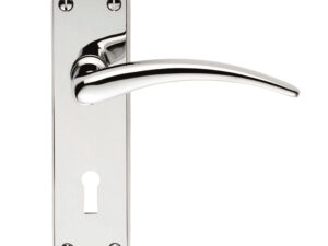 Wing Door Handles On Backplate, Polished Chrome (Sold In Pairs)