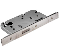 Eurospec Din Euro Profile Deadlock (Architectural), Satin Stainless Steel Finish Standard (With Optional Extra Finish Face Plates)