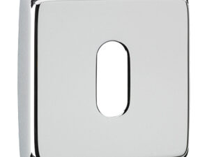 Dnd Square Standard Profile Escutcheon, Polished Chrome