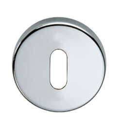 Dnd Round Standard Profile Escutcheon, Polished Chrome Or Satin Chrome