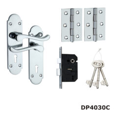 Lever On Back Plate Lock Set