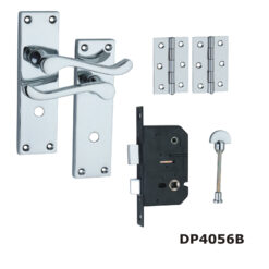 Lever On Back Plate Bathroom Set