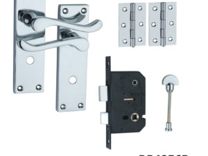 Lever On Back Plate Bathroom Set