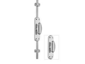 Oval Knob Locking Espagnolette Bolt Or Cremone Bolt - Eb100Pb - Upto 9'