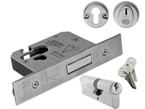 Eurospec Insurance Rated (Complete Set) Bs Euro Profile Cylinder Deadlocks - Silver Finish