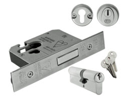 Eurospec Insurance Rated (Complete Set) Bs Euro Profile Cylinder And Turn Deadlocks - Silver Or Brass Finish