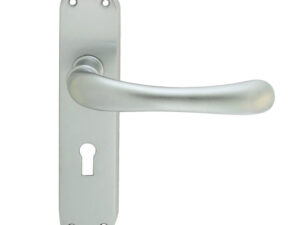 Manital Ibra Door Handles On Backplate, Satin Chrome (Sold In Pairs)