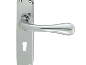 Manital Astro Door Handles On Backplate, Satin Chrome (Sold In Pairs)