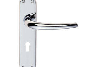 Manital Lilla Door Handles On Backplate, Polished Chrome (Sold In Pairs)