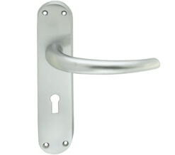 Manital Lilla Door Handles On Backplate, Satin Chrome (Sold In Pairs)