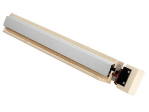 Eurospec Intumescent Surface 37Db Drop Down Seal (Various Lengths), Satin Anodised Aluminium