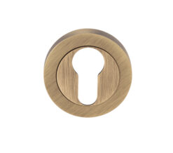 Euro Profile Escutcheon, Antique Brass