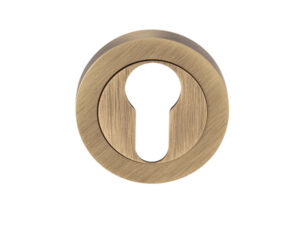 Euro Profile Escutcheon, Antique Brass