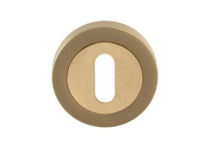 Serozzetta Standard Profile Escutcheons, Satin Brass