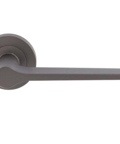 Velino Door Handles On Round Rose, Matt Bronze (Sold In Pairs)