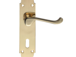 Zoo Hardware Fulton & Bray Oxford Door Handles On Backplate, Polished Brass (Sold In Pairs)