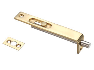 Zoo Hardware Fulton & Bray Sunk Slide Flush Bolt (17Mm X 100Mm), Polished Brass