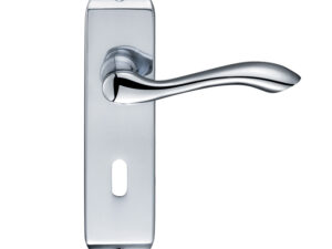 Zoo Hardware Fulton & Bray Arundel Door Handles On Backplate, Polished Chrome (Sold In Pairs)